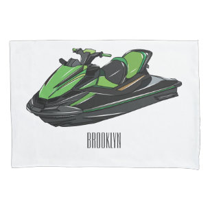 Funda De Cojín Ilustracion personalizado de moto acuática