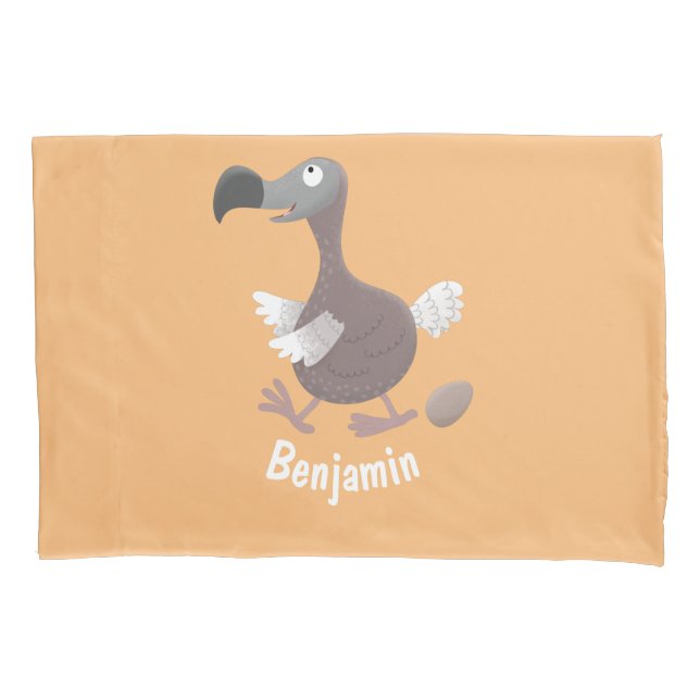 Funda De Cojín Ilustracion personalizado de pájaro dodo gracioso (Anverso)