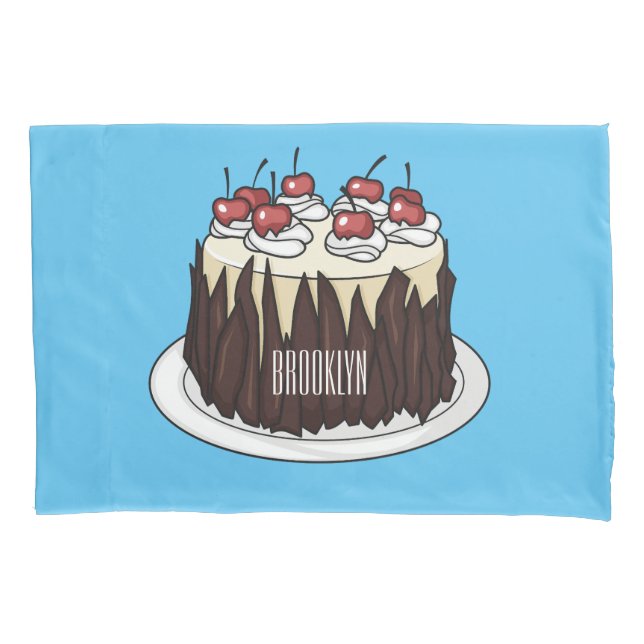 Funda De Cojín Ilustracion personalizado de pasteles de la Selva  (Anverso)