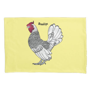 Funda De Cojín Ilustracion personalizado de pollo de Sebright