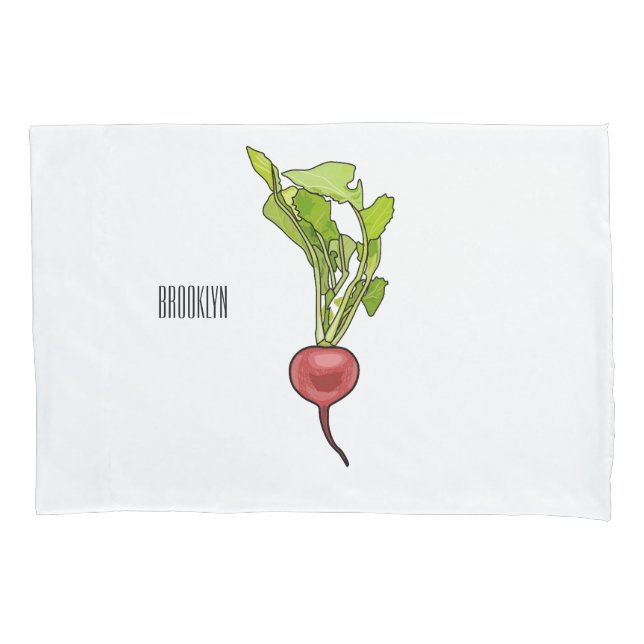 Funda De Cojín Ilustracion personalizado de Radish (Anverso)