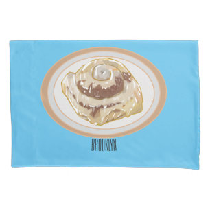 Funda De Cojín Ilustracion personalizado de rollo de canela