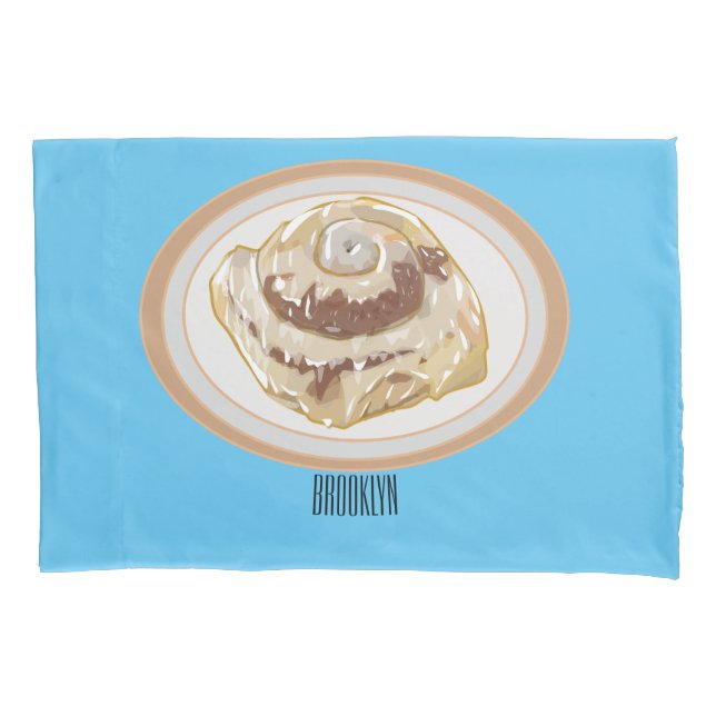 Funda De Cojín Ilustracion personalizado de rollo de canela (Anverso)