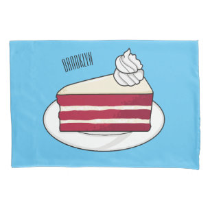 Funda De Cojín Ilustracion personalizado de tarta de terciopelo r