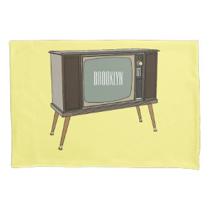Funda De Cojín Ilustracion personalizado de televisión