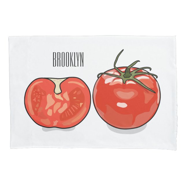 Funda De Cojín Ilustracion personalizado de tomate (Anverso)
