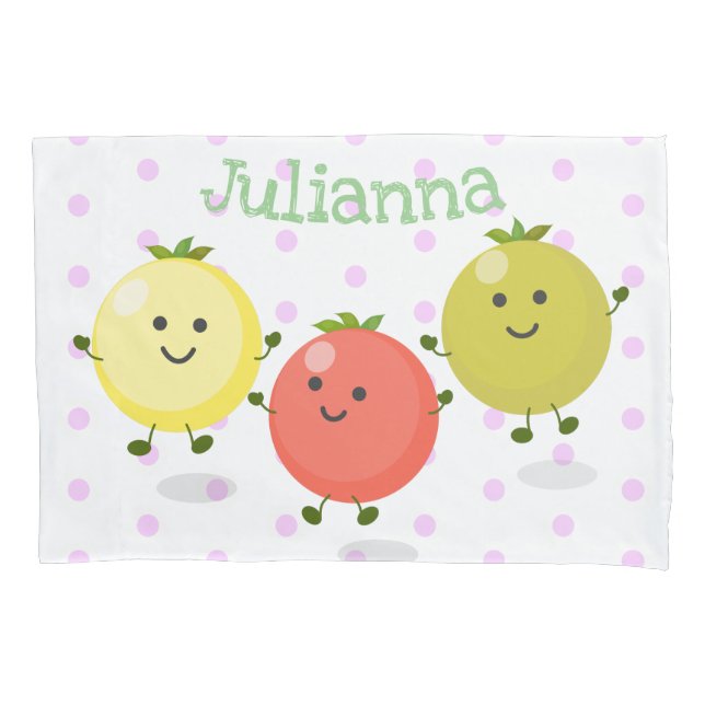 Funda De Cojín Ilustracion personalizado de tomates de cerezo (Anverso)