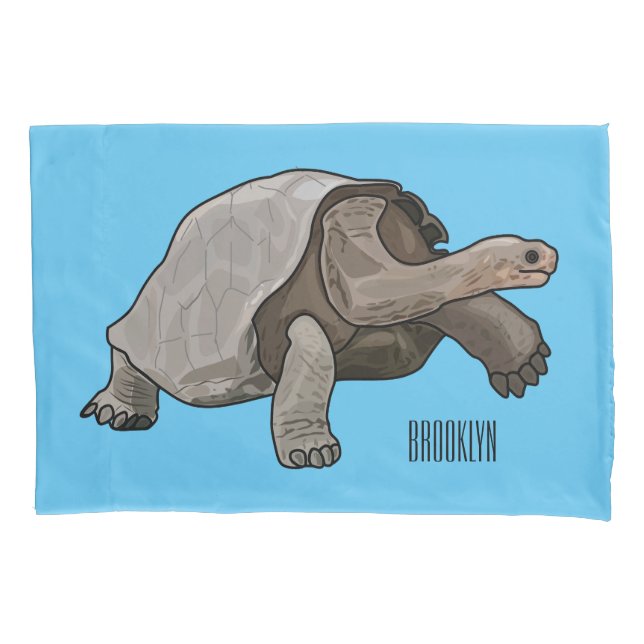 Funda De Cojín Ilustracion personalizado de tortugas de Galápagos (Anverso)