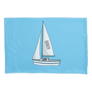 Funda De Cojín Ilustracion personalizado de velero