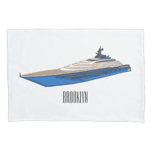 Funda De Cojín Ilustracion personalizado de yates