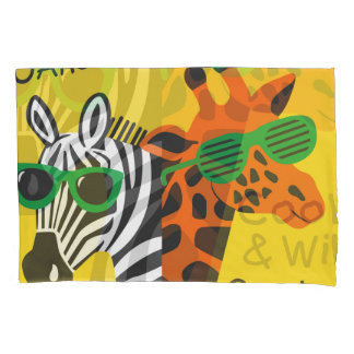 Funda De Cojín Ilustracion Personalizado Guay Zebra Giraffe