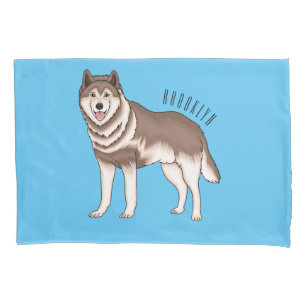 Funda De Cojín Ilustracion personalizado husky siberiano