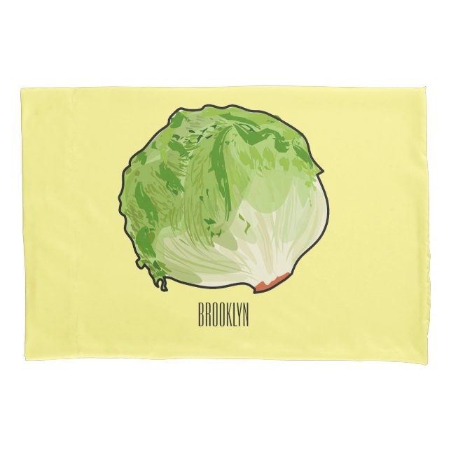 Funda De Cojín Ilustracion personalizado Lettuce (Anverso)