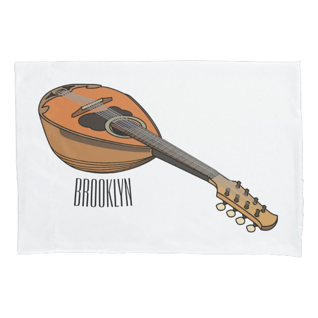 Funda De Cojín Ilustracion personalizado Mandolin (Anverso)