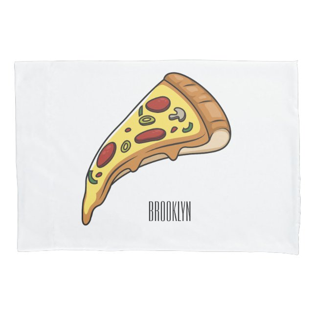Funda De Cojín Ilustracion personalizado Pizza (Anverso)