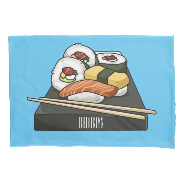 Funda De Cojín Ilustracion personalizado Sushi (Anverso)