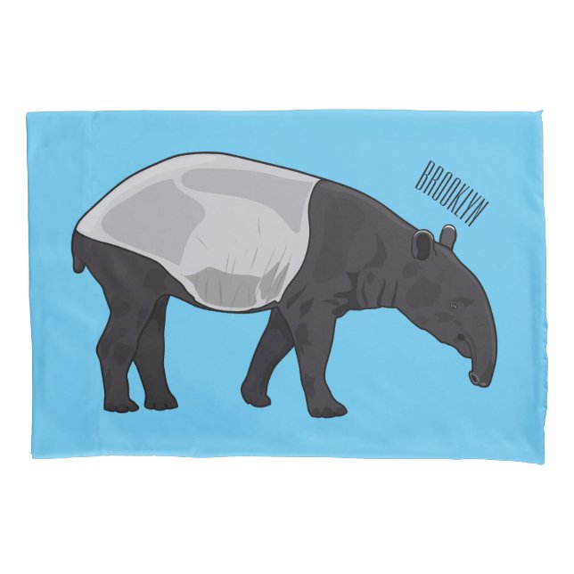 Funda De Cojín Ilustracion personalizado Tapir (Anverso)