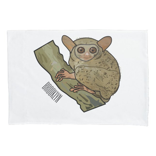 Funda De Cojín Ilustracion personalizado Tarsier (Anverso)