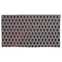 Funda De Cojín Imagen roja bajo placas grises, formas rectangular