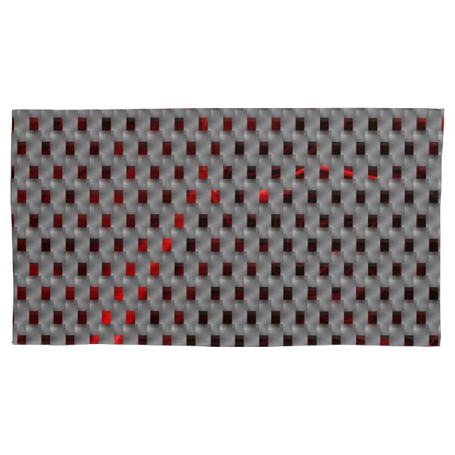 Funda De Cojín Imagen roja bajo placas grises, formas rectangular (Anverso-izquierdo)