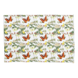 Funda De Cojín Imágenes del patrimonio de flores y mariposas de A