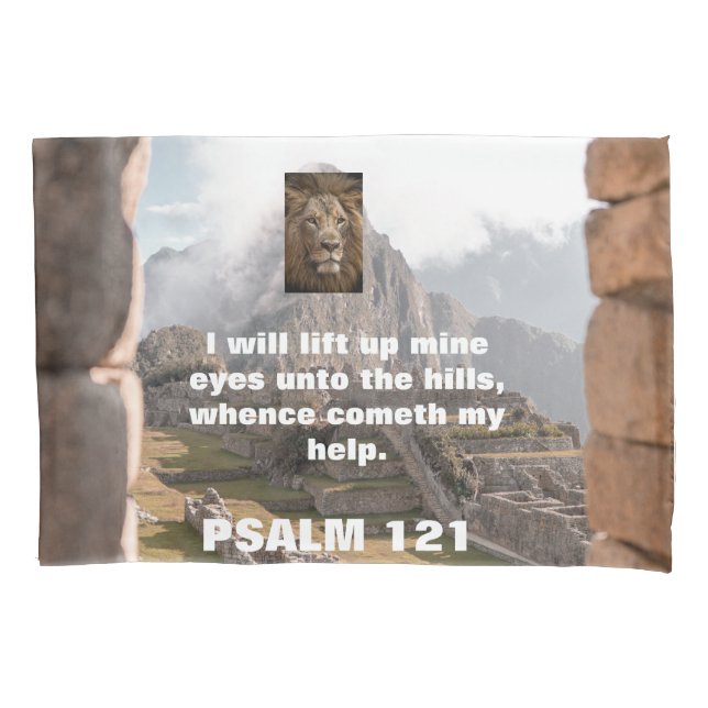 Funda De Cojín imaginen, blanco, león, devoción, biblia, (Anverso)