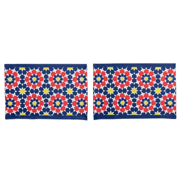 Funda De Cojín impresión abstracta con estrellas y x-es (Anverso - Set)