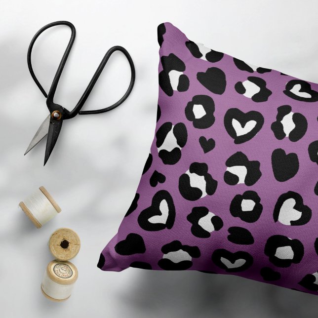 Funda De Cojín Impresión animal, leopardo morado, puntos de chita (Subido por el creador)