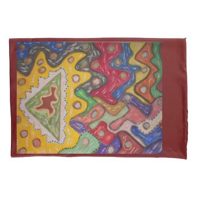 Funda De Cojín Impresión artística pintada a mano Afroaborígenes (Anverso)