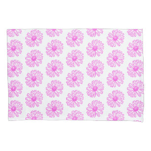 Funda De Cojín Impresión de flores de margarita ultrarosada, flor
