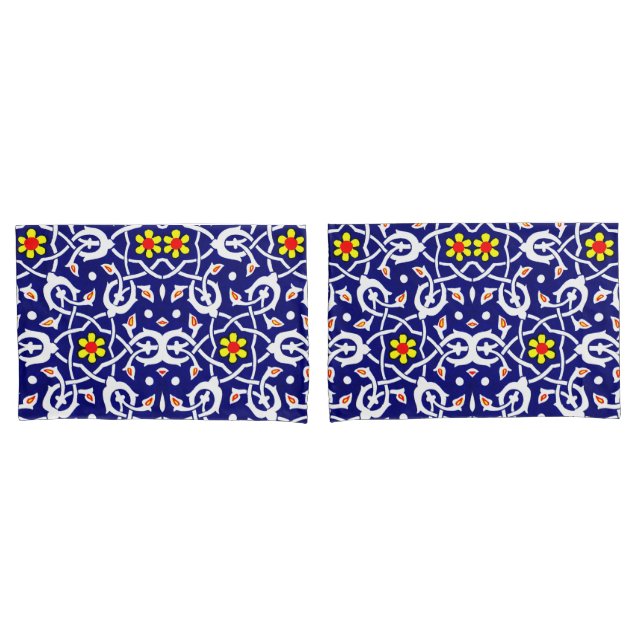Funda De Cojín impresión de flores y nudos (Anverso - Set)