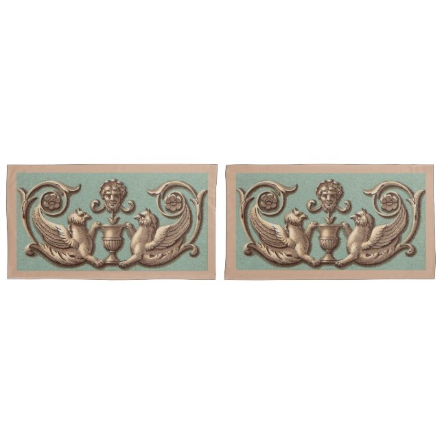 Funda De Cojín impresión de griffins gemelos (Anverso - Set)