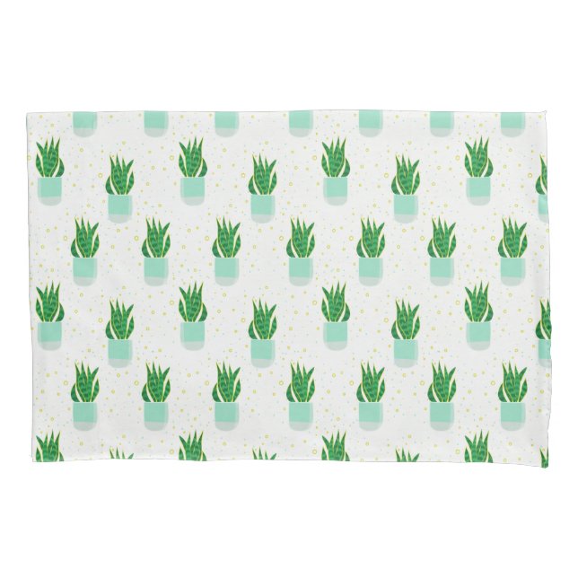 Funda De Cojín Impresión de la planta de serpientes de Sansevieri (Anverso)