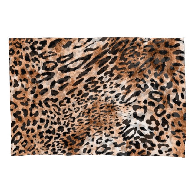 Funda De Cojín Impresión de leopardo africano sin problemas (Anverso)