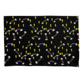 Funda De Cojín Impresión De Perno De Rayo Y Arcoiris