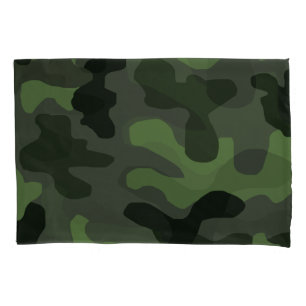 Funda De Cojín Impresión del camuflaje verde oscuro gris n.º 14