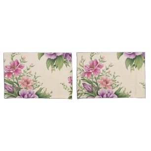 Funda De Cojín Impresión floral De Lavanda Y Jardín De Campo Subi
