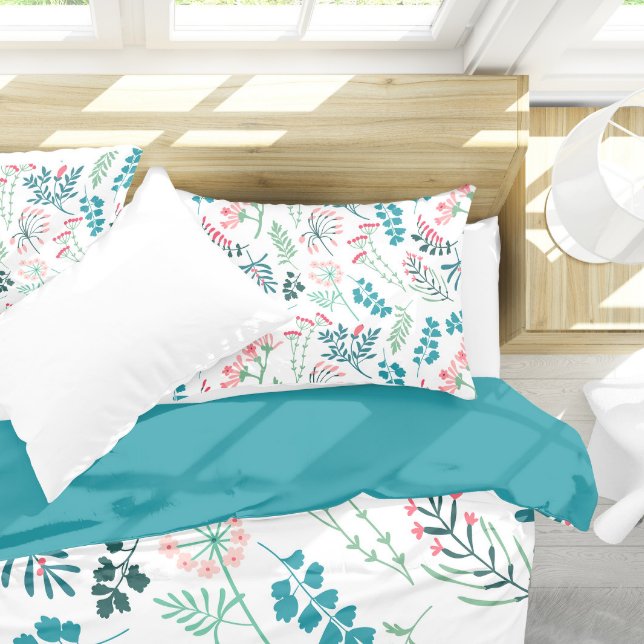 Funda De Cojín Impresión floral moderna (Modern Floral Print Pillow Case)