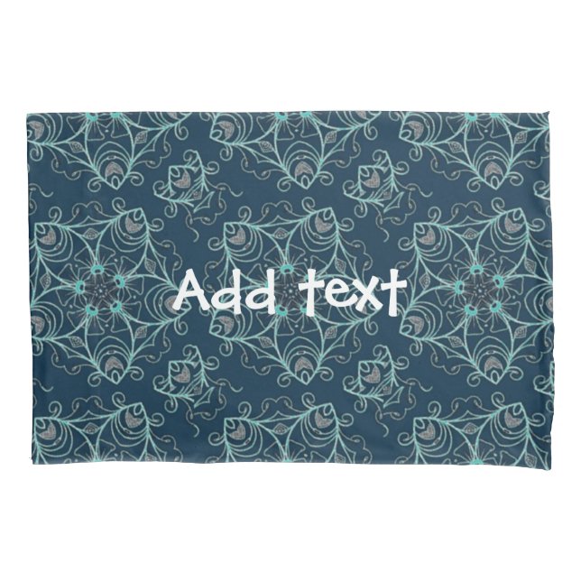 Funda De Cojín Impresión ornamental floral (Anverso)