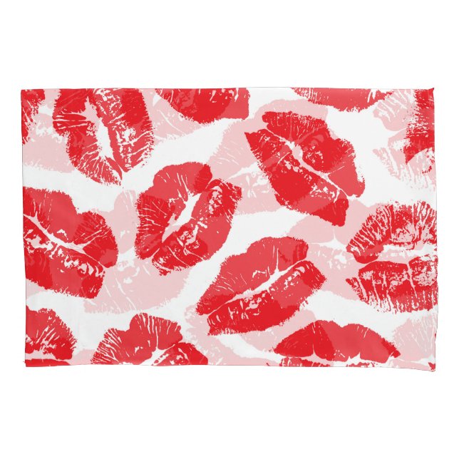 Funda De Cojín Imprint Kiss Red Lips: Vieja sin Marea (Anverso)