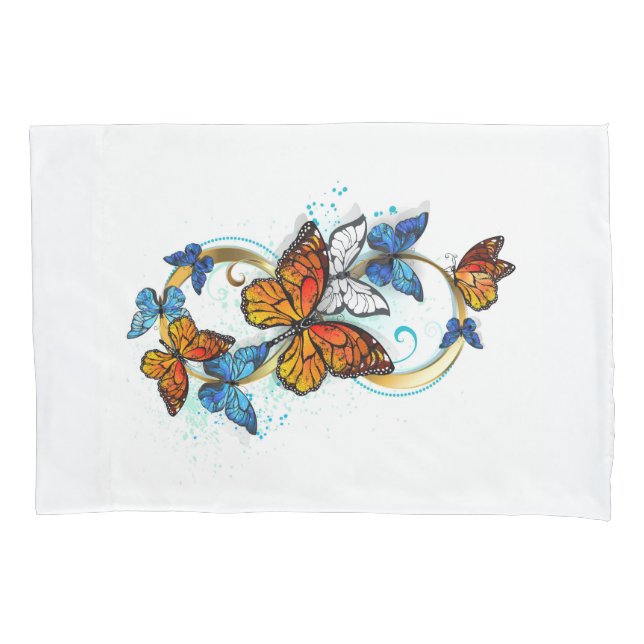 Funda De Cojín Infinidad de mariposas monarca (Anverso)