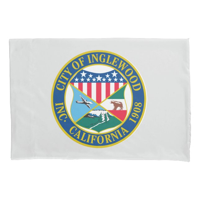 Funda De Cojín Inglewood California City Seal (Anverso-izquierdo)