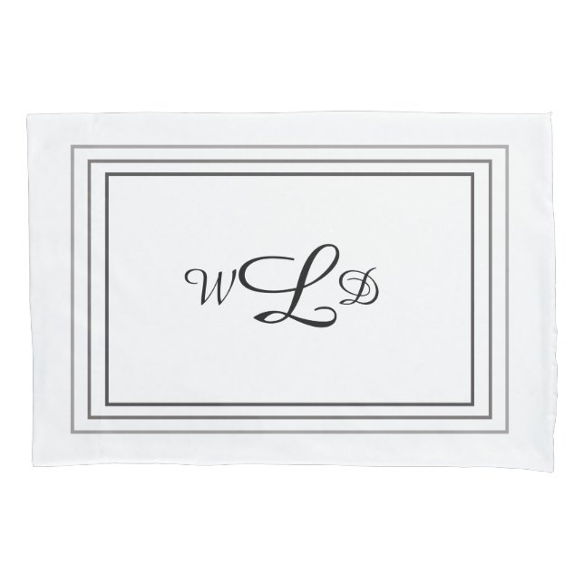 Funda De Cojín Iniciales monogramadas (Anverso-izquierdo)