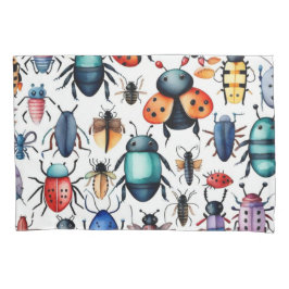 Funda De Cojín Insectos coloridos y curados