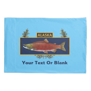 Funda De Cojín Insignia de pescador de combate Alaska