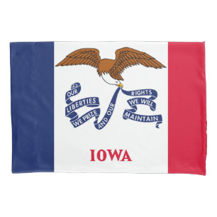 Funda De Cojín Iowa State Flag Print Patriotc