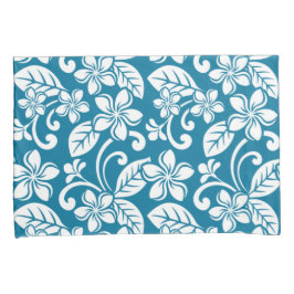 FUNDA DE COJÍN ISLAND PLUMERIA (AZUL CARIBE)