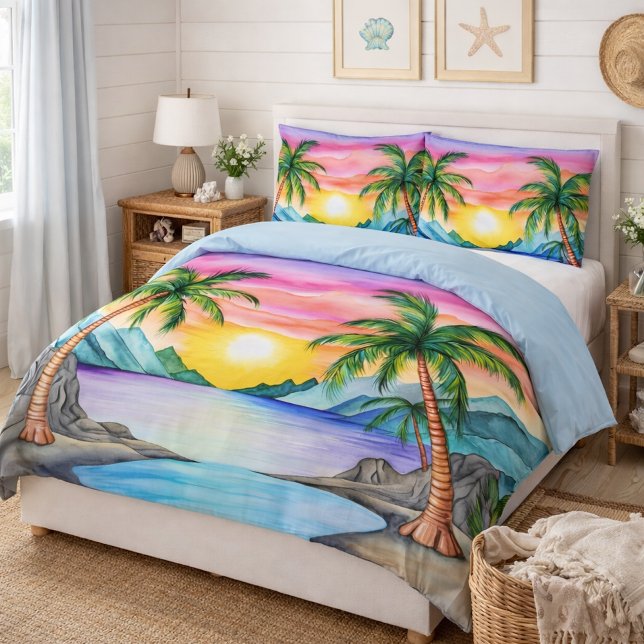 Funda De Cojín Island Tropical Beach Sunset (Subido por el creador)