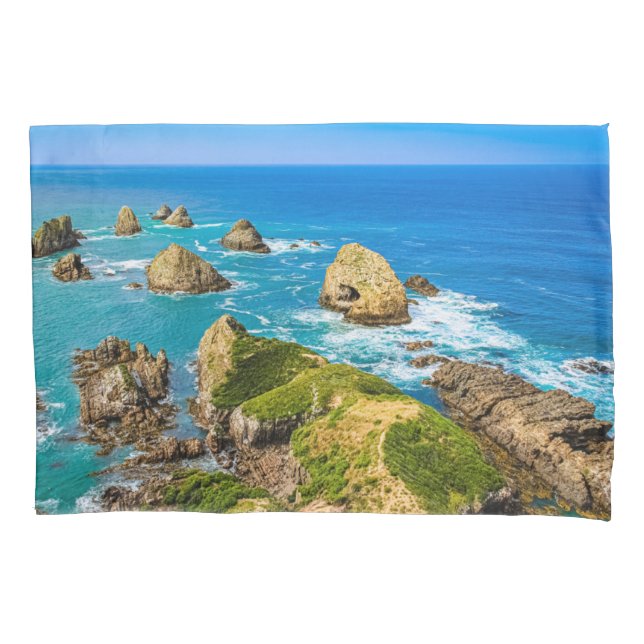 Funda De Cojín Islas Nugget Point, Nueva Zelandia (Anverso)
