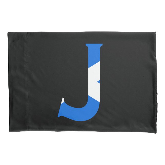 Funda De Cojín J Monograma sobrepuesto en pct sobre la bandera es (Anverso)